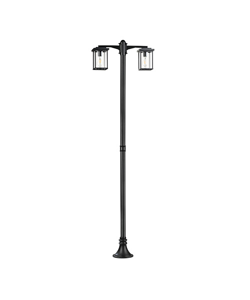 Simple design 2-heads high pole lamp 20414