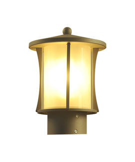 Warm light die-casting aluminum pillar Lantern