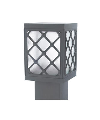 Gray Outdoor Post Light with LED Bulbs