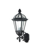 Black Outdoor Wall Lantern Lamp With Clear Glass 