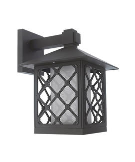 Black Checkered Outdoor Wall Lamp