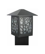 Outdoor Square Post Lantern with Frosted Glass