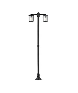 Simple design 2-heads high pole lamp 20414