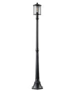 2237 Factory price outdoor waterproof high pole garden lamp E27 Lamp holder die cast aluminum & Glass courtyard lamp post lights